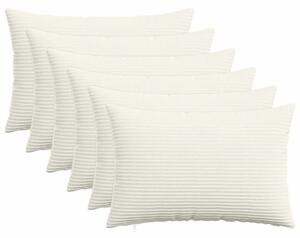 Presvlaka za jastuk 6 pcs HEERLEN Krem 30 x 50 cm Kord - Krem 30 x 50 cm 6