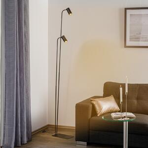 Nowodvorski Lighting Podna lampa Mono II, dvije žarulje, crna, Crno, Dnevni boravak/blagovaonica, Metal