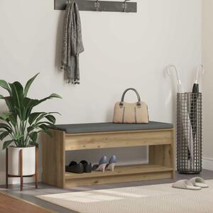 Klupa za cipele s jastučićem Hrast artisan 103 x 38 x 45 cm - 103 x 38 x 45 cm