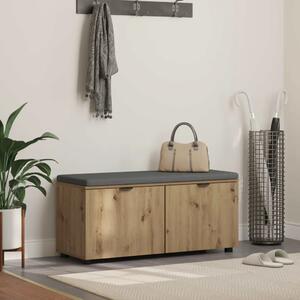 Klupa za cipele s jastučićem Hrast artisan 100 x 38 x 46 cm - 100 x 38 x 46 cm