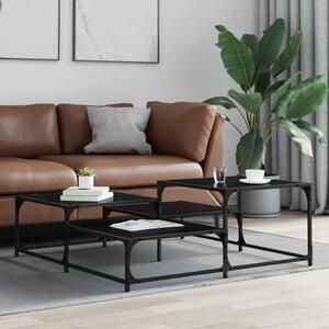 Stolić za kavu Crni hrast 107 x 107 x 40 cm Konstruirano drvo - Crni hrast 107 x 107 x 40 cm