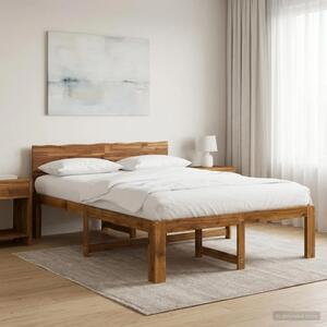 Krevetni okvir s uzglavljem ROSTOCK Prirodna 135 x 190 cm - Prirodna 135 x 190 cm