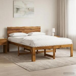 Krevetni okvir s uzglavljem ROSTOCK Prirodna 140 x 190 cm - Prirodna 140 x 190 cm