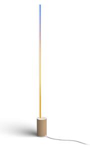 Philips Hue Gradient Signe Oak LED podna svjetiljka, prigušiva, Drvo, Dnevni boravak/blagovaonica, Drvo