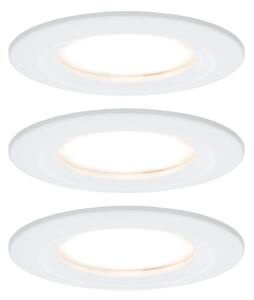 Paulmann LED ugradbeni reflektor Nova Coin 3 bijeli okrugli prigušivi, prigušiva, Bijela, Područje hodnika, Metal, Okrugla ugradna svjetla