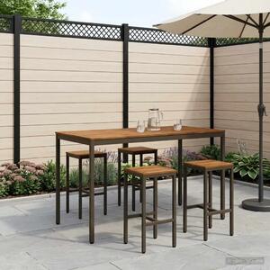 Stol za bar u vrtu NAARDEN Prirodna i kava 180 x 88 5 x 105 cm - Prirodno kava 180 x 88 5 x 105 cm