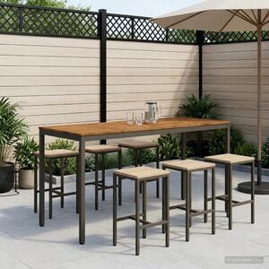 Stol za bar u vrtu NAARDEN Prirodna i kava 196 x 80 5 x 105 cm - Prirodno kava 196 x 80 5 x 105 cm
