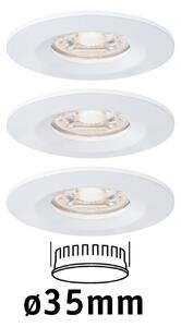 Paulmann Mini ugradbeni reflektor Nova set od 3 IP44 bijele boje, Bijela, Dnevni boravak/blagovaonica, Metal