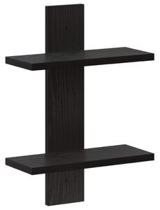 Zidna polica Crni hrast 30 x 13.5 x 43 cm Prerađeno drvo - Crni hrast 30 x 13.5 x 43 cm