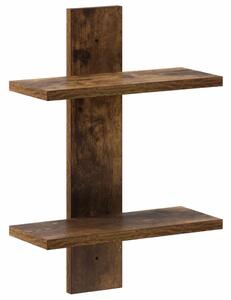 Zidna polica Dimljeni hrast 30 x 13.5 x 43 cm Prerađeno drvo - Dimljeni hrast 30 x 13.5 x 43 cm