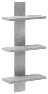 Zidna polica Betonska siva 30 x 13 5 x 64 5 cm Prerađeno drvo - Betonska siva 30 x 13 5 x 64 5 cm