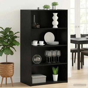 Visoka komoda Crni hrast 70 x 41 x 124 cm Konstruirano drvo - Crni hrast