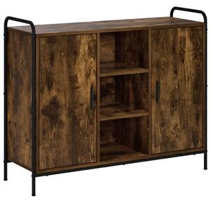 Kreveta Dimljeni hrast 97 x 33 x 81 cm Konstruirano drvo - Dimljeni hrast s 2 police 73 x 33 x 81 cm