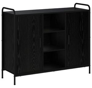 Kreveta Crni hrast 97 x 33 x 81 cm Konstruirano drvo - Crni hrast s 2 police 73 x 33 x 81 cm
