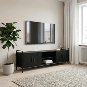 TV ormar 167 5 x 33 x 50 cm Crni hrast Konstruirano drvo - Crni hrast 167 5 x 33 x 50 cm