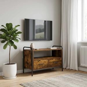 TV ormar 67 5 x 33 x 50 cm Dimljeni hrast Konstruirano drvo - Dimljeni hrast 67 5 x 33 x 50 cm
