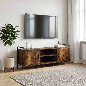 TV ormar 133 x 33 x 50 cm Dimljeni hrast Konstruirano drvo - Dimljeni hrast 67 5 x 33 x 50 cm