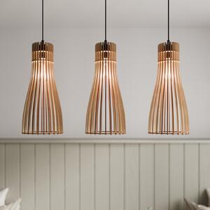 TEMAR LIGHTING Viseća svjetiljka za boce, tri žarulje, prigušiva, Drvo, Dnevni boravak/blagovaonica, Drvo