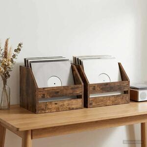 Kutija za vinilne albume 2 kom. Dimljeni hrast 38 x 30 x 29 cm - Dimljeni hrast 2