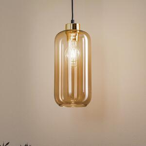 TK Lighting Marco Green viseća svjetiljka, 1 žarulja, smeđa, prigušiva, Smeđa / hrđa, Dnevni boravak/blagovaonica, Staklo