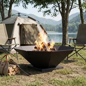 Kamin Crna 70 5 x 70 5 x 21 5 cm Čelik - Čelik 70 5 x 70 5 x 21 5 cm