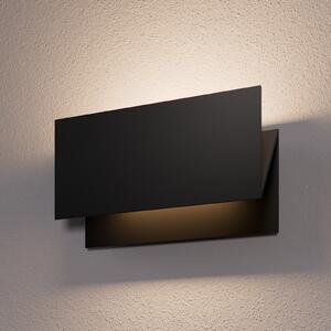 Lucande LED vanjska zidna svjetiljka Meja, crna, metalna, IP54, Crno, Metal