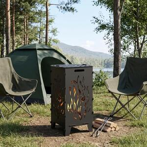 Kamin Crna 47 x 38 x 75 cm Čelik - Čelik