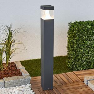 Lucande LED svjetiljka za put Egon, visina 90 cm, grafitno siva, IP54, Crno, Metal