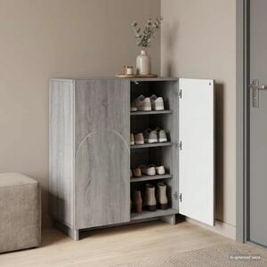 Ormarić za cipele 73 x 38 x 87 5 cm Konstruirano drvo - Siva Sonoma