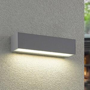 Arcchio LED vanjska zidna svjetiljka Lengo, 25 cm, 1 žarulja, siva, CCT, Sivo, Aluminij