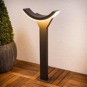 Lucande LED putna svjetiljka Half, 60 cm, antracit, metal, IP54, Crno, Aluminij