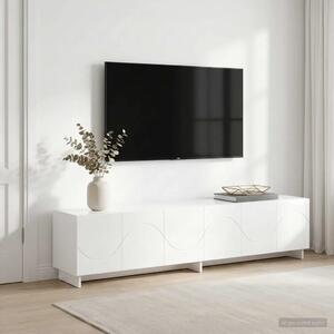 TV stalak 180 x 34 5 x 40 cm Bijela visokog sjaja - Bijela visokog sjaja 179.5 x 34.5 x 40 cm