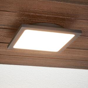 Lucande LED vanjska stropna svjetiljka Mabella, 23 cm, senzor, IP65, Crno, Aluminij