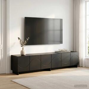 TV stalak 180 x 34 5 x 40 cm Crna Konstruirano drvo - Crna 179 5 x 34 5 x 40 cm