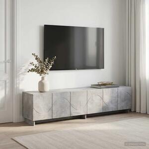 TV stalak 180 x 34 5 x 40 cm Betonska siva Konstruirano drvo - Betonska siva 179.5 x 34.5 x 40 cm