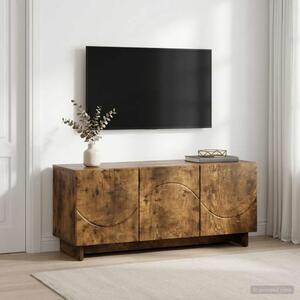 TV stalak 90 x 34 5 x 40 cm Dimljeni hrast Konstruirano drvo - Dimljeni hrast 90 x 34 5 x 40 cm