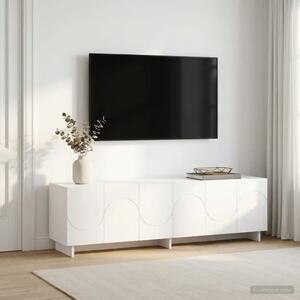 TV stalak 140 x 34 5 x 40 cm Bijela Konstruirano drvo - Bijela 140 x 34 5 x 40 cm