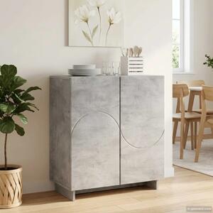 Komoda Betonska siva 67 x 34 5 x 75 cm Konstruirano drvo - Betonska siva