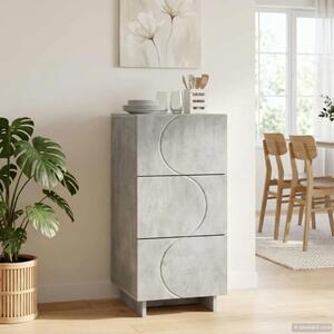 Komoda Betonska siva 33.5 x 34.5 x 75 cm Konstruirano drvo - Betonska siva