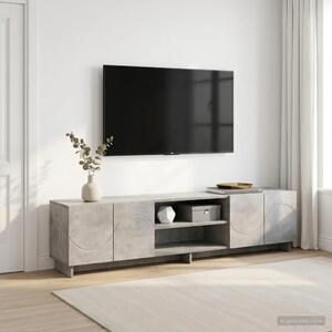 TV stalak 180 x 34 5 x 40 cm Betonska siva Konstruirano drvo - Betonska siva 179.5 x 34.5 x 40 cm