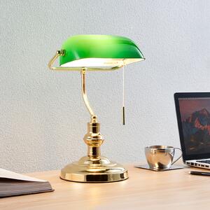 Lindby Milenka stolna lampa, mjed, visina 39 cm, metal, Zlato / mjed, Dnevni boravak/blagovaonica, Metal