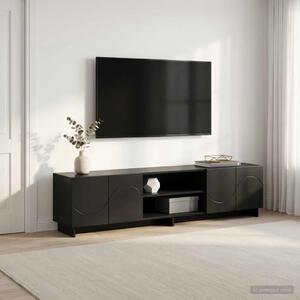 TV stalak 180 x 34 5 x 40 cm Crna Konstruirano drvo - Crna 179.5 x 34.5 x 40 cm