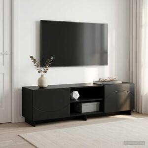 TV stalak 140 x 34.5 x 40 cm Crna Konstruirano drvo - Crna 140 x 34.5 x 40 cm