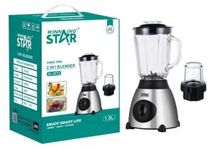 WinningStar DA00475 2-u-1 Blender – 350W, 1.5L Stakleni Vrč, 5 Brzina & Nastavak za Sjeckanje/Mljevenje