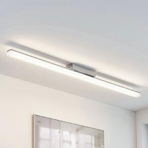 Lindby LED kupaonska stropna svjetiljka Levke, 100 cm, prigušiva, IP44, prigušiva, Bijela, kupaonica, Metal
