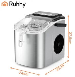 RUHHY ledomat 1,2 L | Aparat za led 12 kg/24 h s 2 veličine kockica