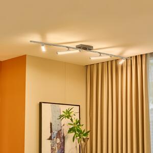 Lindby LED stropna svjetiljka Pilou, 4 žarulje, prigušiva, krom, prigušiva, Metalik, Kuhinja, Metal