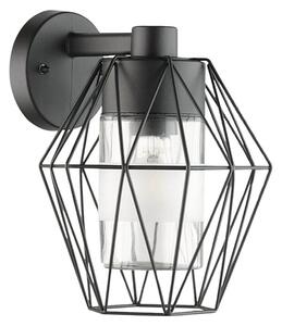 Eglo Vanjska zidna svjetiljka Canove (60 W, Boja kućišta: Crne boje, Boja sjenila: Saten prozirno, IP55)
