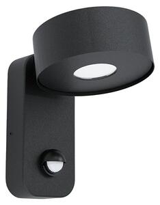 Eglo LED vanjska svjetiljka sa senzorom pokreta Palosco (6 W, Boja kućišta: Crne boje, Topla bijela, IP44)