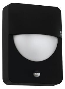 Eglo Vanjska svjetiljka sa senzorom Salvanesco (28 W, 18 x 9 x 24 cm, Boja kućišta: Crne boje, Boja sjenila: Bijele boje, IP44)